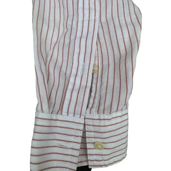 Madewell Pink Terrace Lace Up Vera Long Sleeve Striped Shirt Top Size S - Picture 8 of 11